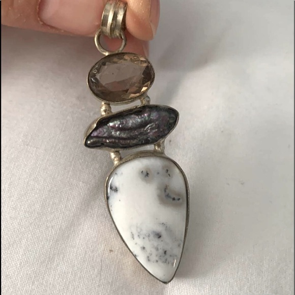 Stirling Silver Gem Pendant - Picture 1 of 2